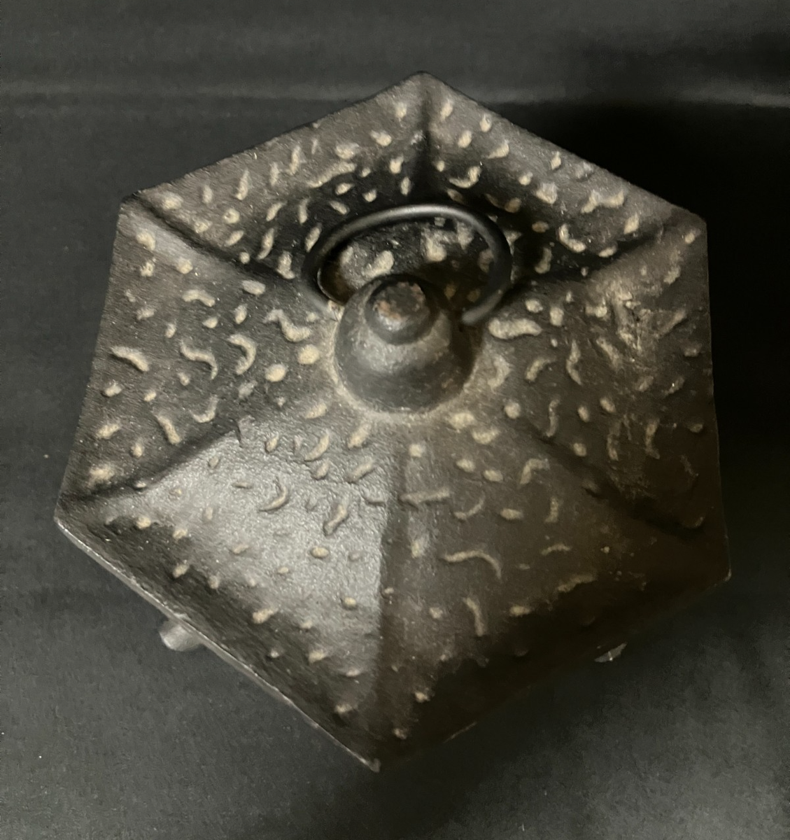Vintage Japanese Cast Iron Hexagonal Lantern Toro Zen Garden