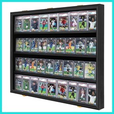 Graded Sports Card Display Case Lockable,Trading Card Collector Wall Display ...
