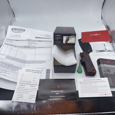 Crimson Trace Master Series 1911 Bobtail Rosewood Green Laser Grips 01-6610