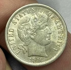 1916 Barber Dime Excellent Details Light Scratches