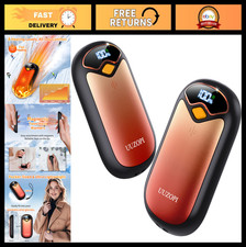 Rechargeable Hand Warmers 2 Pack - LED Display, Fast Heating, Portable Heater fo