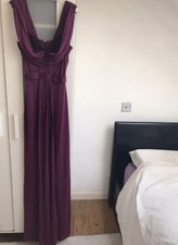 Mango purple magenta Evening Gown With Lace, Maxi Dress, Size S