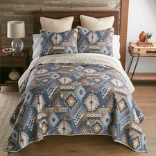 Donna Sharp Tohatchi Southwestern Country Farmhouse Queen 3 PC Quilt Set