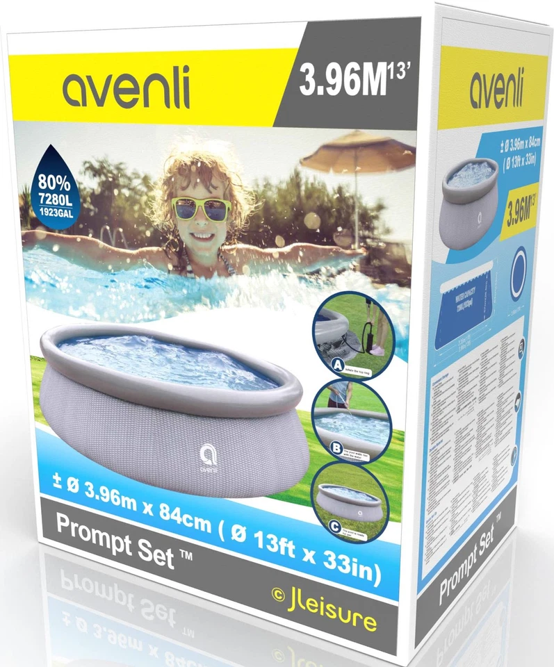 Pool Gartenpool Aufstellpool 396x84cm aufblasbar Ersatzpool Rattan Planschbecken - Bild 2 von 4