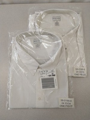 Mens Shirt Kings Court White Size Button front Point Collar SS Cotton blend New