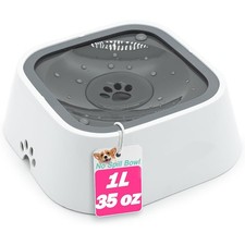 Pet Water Bowl 35oz Non Spill Dog Water Bowl Slow Drink
