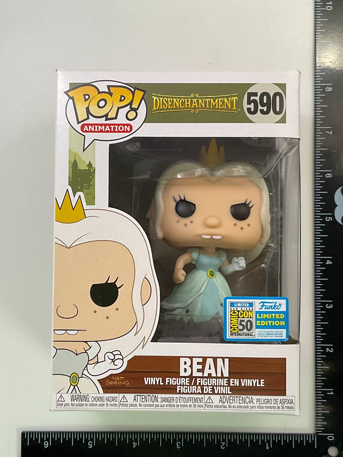 Funko Pop! Bean #590 Disenchantment Sdcc 2019 Limited Edition Vinyl -Cn J3