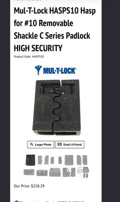 MUL T LOCK PADLOCK HASP C13 FOR CONTAINER GATES METAL DOORS SECURITY LOCKSMITH