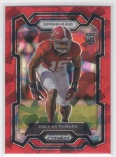 #112 2024 Prizm Draft Picks Red Ice Dallas Turner Rookie