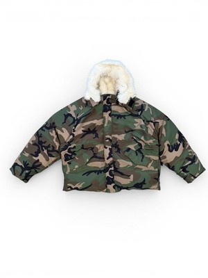 Yeezy Season X PK-01 Camo Parka Jacket Faux Fur Hood Size Large