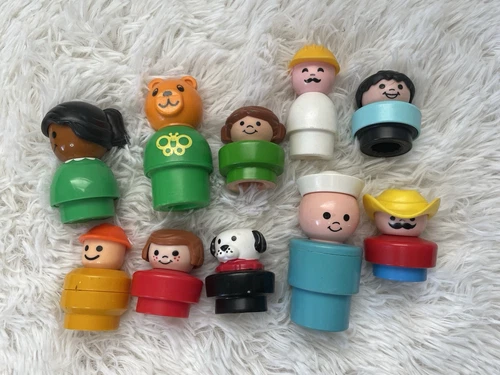 Fisher Price Little People Big Chunky Jumbo Figures Lot of 10 Vintage