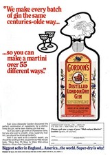 1972 Gordons Gin: Same Centuries Olde Way Vintage Print Ad