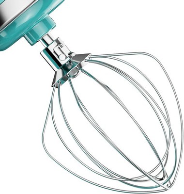 Edelstahl 6-Draht Schneebesen Aufsatz für KitchenAid 4,5-5qt Neigbarer Kopf Ständer