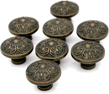 LXZ 8 Pcs Vintage Antique Bronze Knob Handles - Drawer Knob Pulls