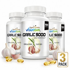 garlic softgels capsules 5000 mg 100 sofgels aged natural great quality