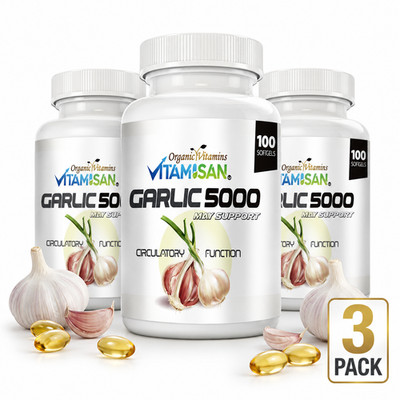garlic softgels capsules 5000 mg  100 sofgels aged natural great quality