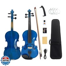 Yinfente Acoustic Violin Electric Violin 4/4 Full Size Violin 4 S