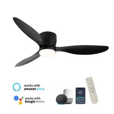 52'' Smart Ceiling Fans with Integrated LED Lights with Alexa/App/Remote Control