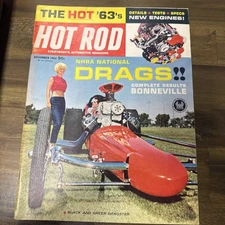 HOT ROD MAGAZINE NOV 1962 ISSUE NHRA NATIONAL DRAGS COMPLETE RESULTS BLACK GREER
