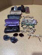 VTG Eyeglasses  Sunglasses 13 Frames Lot w/ 10 Cases   Mixed Styles