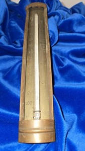 Antique Wood & Metal Wilder Troy New York Convectionary Thermometer  8.5"