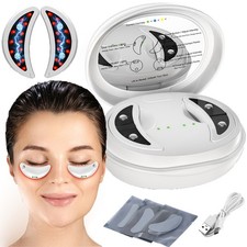 Electric Eye Massager Red Light Therapy Device for Fatigue Dark Circles Eye Bags