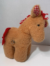 Vintage Eden Toys Waggie Musical Wind-Up Pony Horse Nursery Baby Yarn Hair