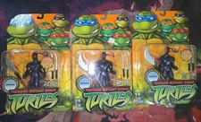 3 -Teenage Mutant Ninja Turtles 5" Foot Tech Ninja New  Playmate 2003  