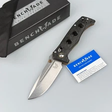 New Benchmade 273-03 Mini Adamas CPM-MagnaCut Marbled Carbon Fiber Handle Knife