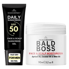 The Bald Brothers Head Care Gift Set | SPF50 & Advanced Duo, Black