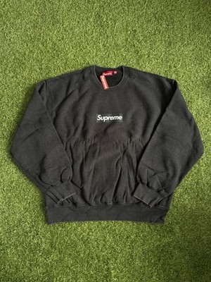NEU  Supreme Washed Box Logo Crewneck SS25 'Black' (XXL)