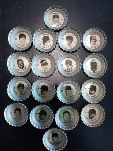 1967 Coke Baseball Bottle Cap New York Yankees  Complete set 11-TAB-6-FRESCA