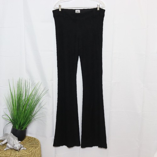 SW3 Bespoke Black Lace Flared Pants Size 10 Quiet Luxury