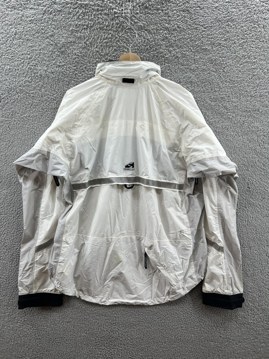 Showers Pass Double Century RTX White Cycling Jacket Adult Size