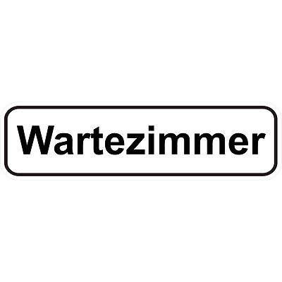Aluminium Schild /"Sprechzimmer/" 160 x 40 mm Wartezimmer Türschild Behandlung Tür