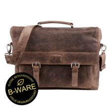 Pride and Soul Businesstasche CLOUD Aktentasche Laptop B-Ware Leder braun E47139