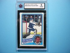 1984/85 O-PEE-CHEE NHL HOCKEY CARD #308 MIKE PALMATEER KSA 8 NM/MT SHARP+ OPC PS