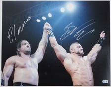 Brian Cage & El Mesias Signed 16x20 Photo BAS COA Lucha Libre AAA Impact Auto'd