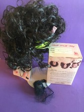 BELL CERAMICS Vintage Doll Wig MELANIE DARK BROWN hair size 13-14 - NOS NIB NWT