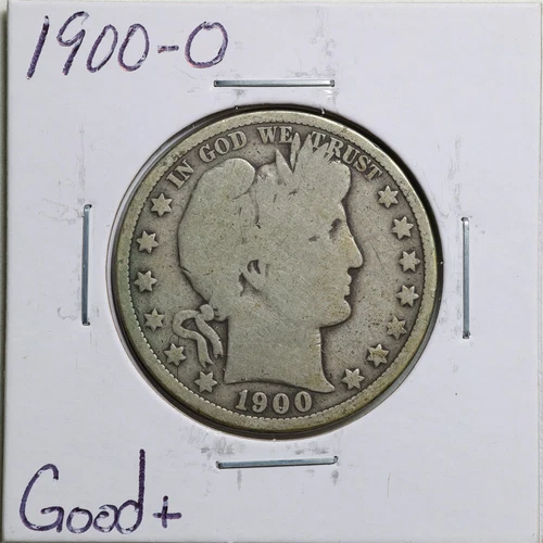 1900-O 50C Barber Liberty Head Half Dollar in Good+ Condition #3429