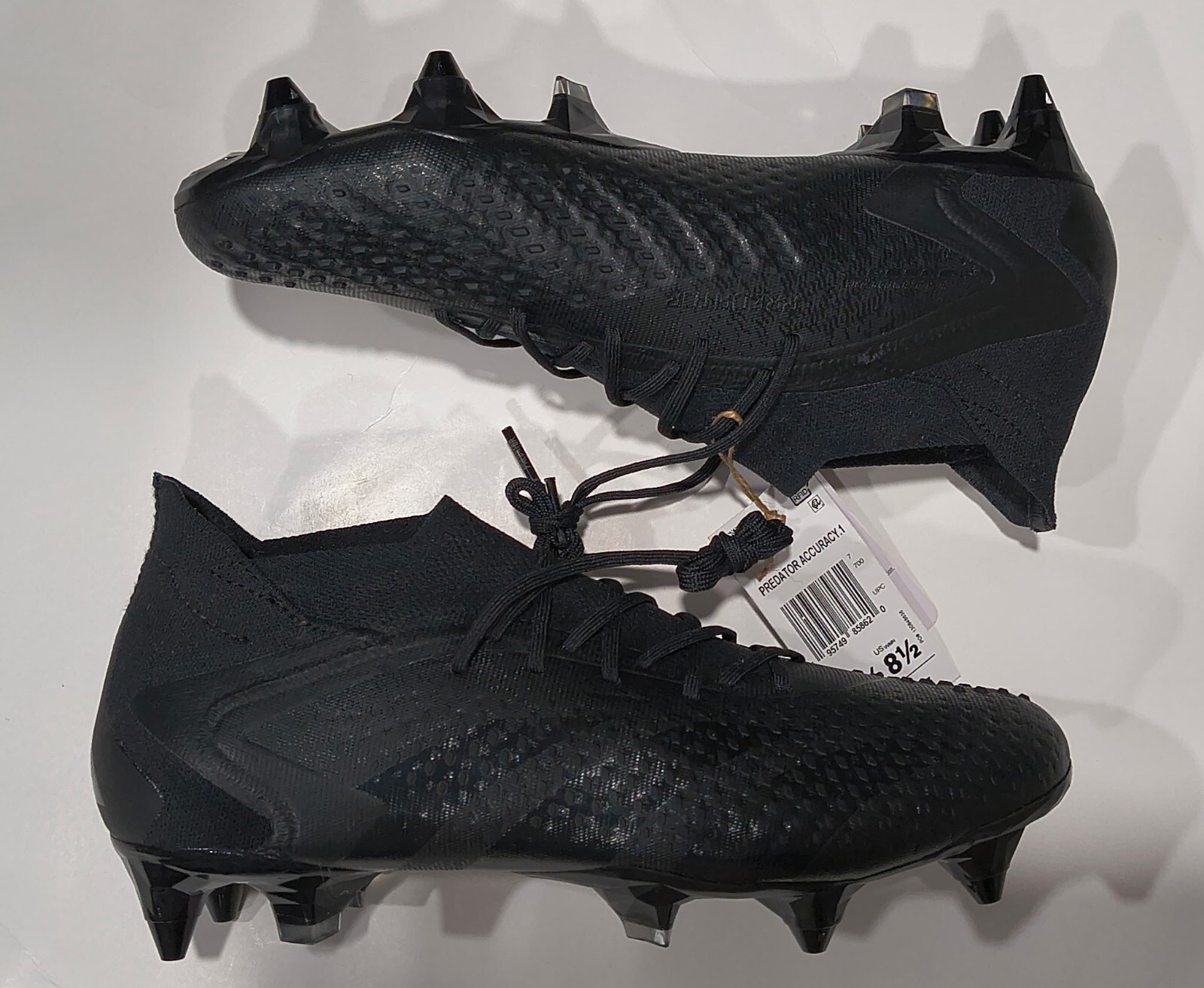 Adidas Predator Accuracy.1 SG Soccer Cleats GW4581 Black Night Strike Men Sz 7.5