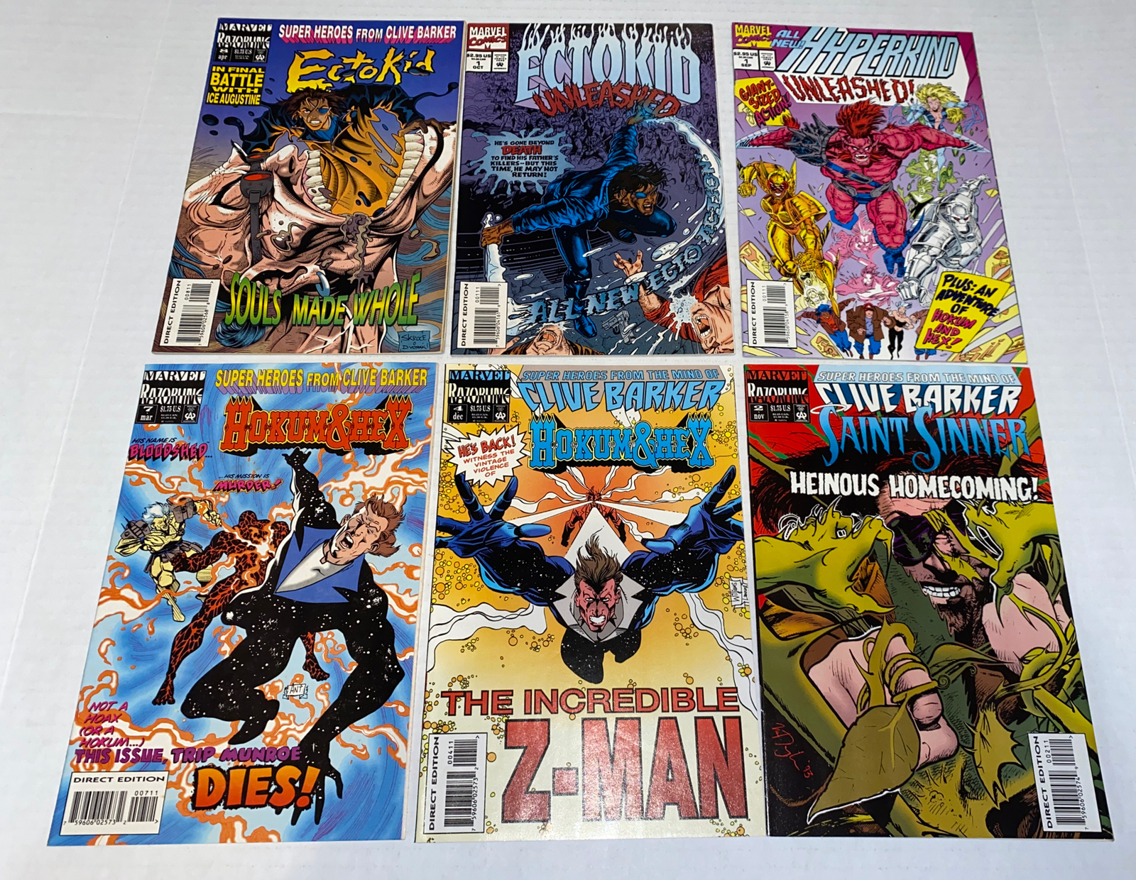 Marvel Razorline Comics Clive Barker assorted, Lot of 6/ECTOKID 8