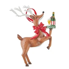 Reindeer Champagne Toast Ornament