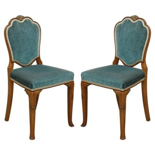 PAIR OF FINEST QUALITY WARING & GILLOWS SIDE BEDROOM CHAIRS PART OF LARGE SUITE - Picture 1 of 22