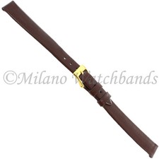 12mm Morellato Brown Genuine Leather Unstitched Watch Band Long w/ Defect 116