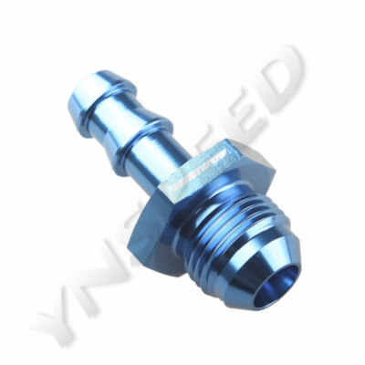 US SHIP -10AN AN10 Male To 10mm Barb Straight Fuel Fitting Adapter Aluminum Blue