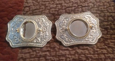 BLANK GOLD TONE METAL SQUARE BELT BUCKLES