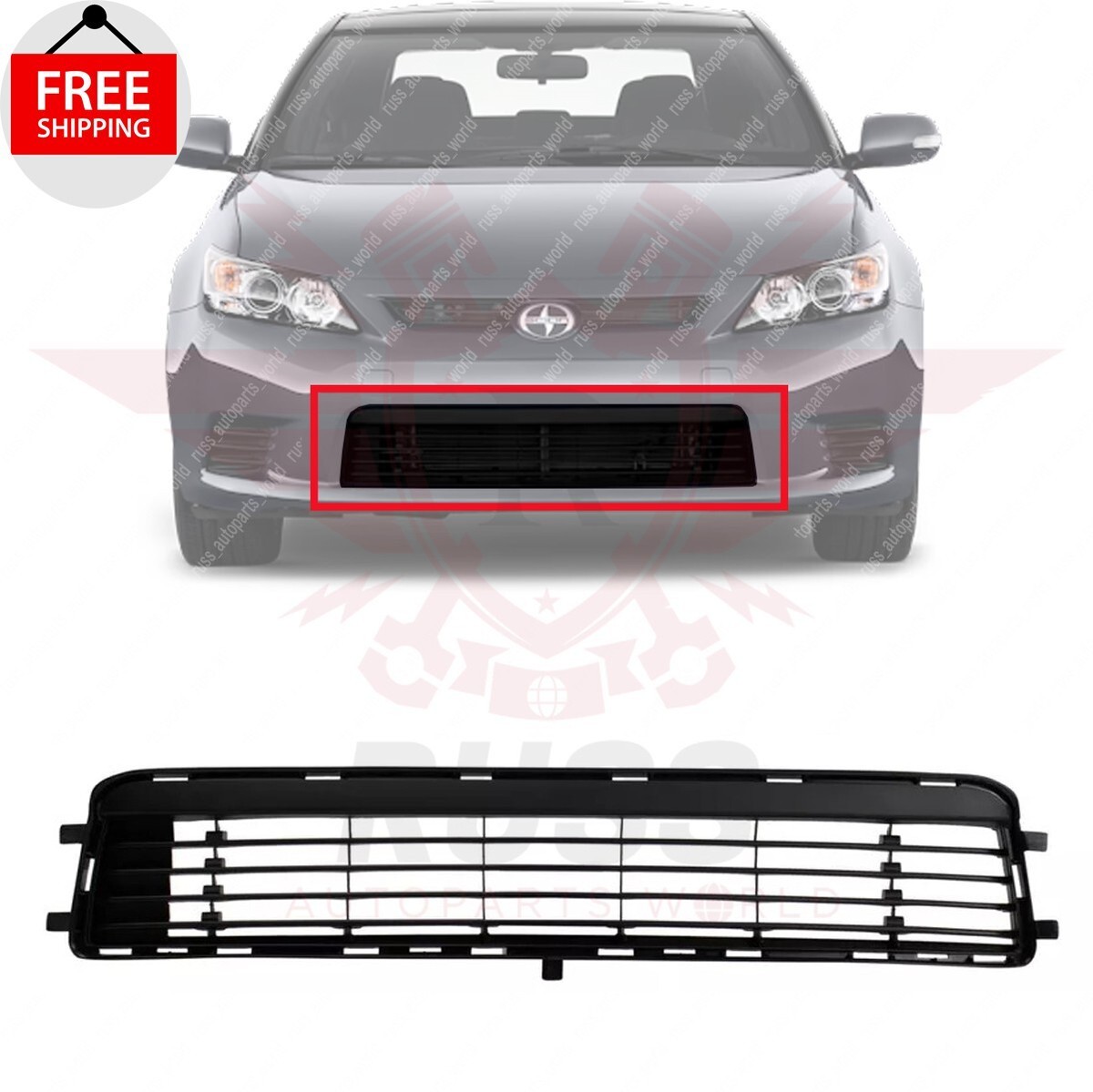 SCION フロントグリル 本体 New Front Bumper Grille Textured Black Plastic Fits 2011-2013