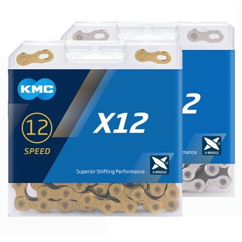 Chaîne KMC X12 Blacktech 126 Mailles – Noire – VTT/Vélo Route