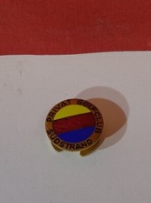 Oryginalna stara PRYWATNA PLAŻA GOLFOWA FÖHR SOUTH PLAND Emaliowana plakietka na guzik cofania